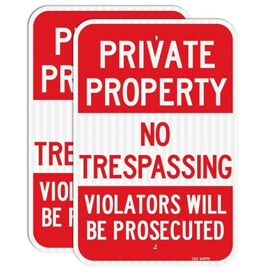#ad #ad 2 Pack Large Private Property No Trespassing Sign 18quot; x 12quot; Engineer Grade. $18.00