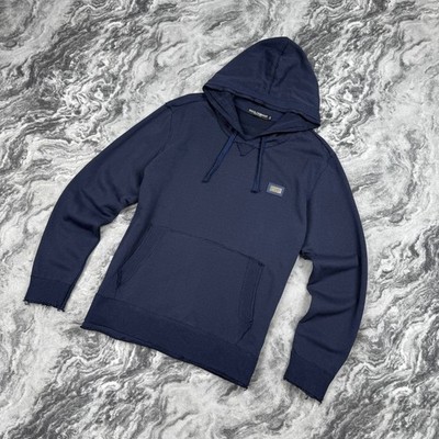 Dolce Gabbana Milano Metal Logo Hoodie Men Size 50 Blue | eBay