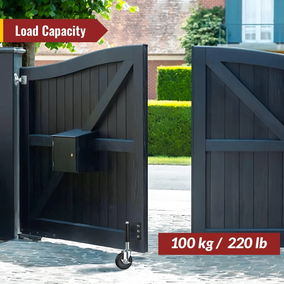 100mm Gate Castor Wheel - Heavy Duty Spring Loaded Swivel Castor Wheel for Gate - Image 4 of 4