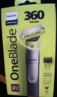 Philips One Blade 360 Rasierer. QP2834/23. 2 Klingen/Kartuschen. Body Kit. 5 in 1.