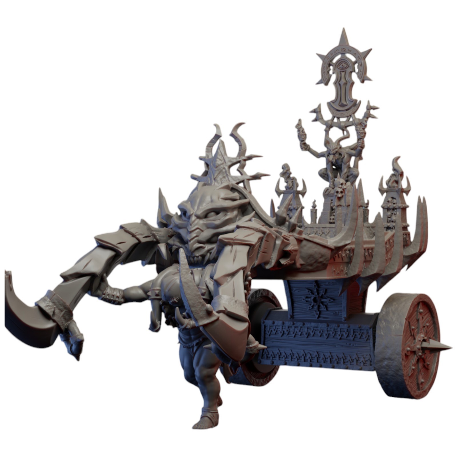 Chaos Altar en résine noire autel de rituel gothique pour sorcellerie