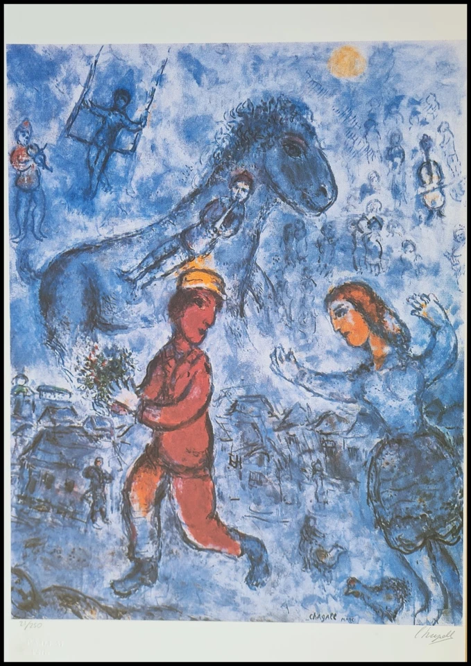 MARC CHAGALL * The lovers...* 50 x 35 cm * signed lithograph * limited # 21/250