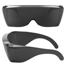 Wise Eyewear Cover-Ups Black Fit Over Sunglasses - Wrap Around Large,