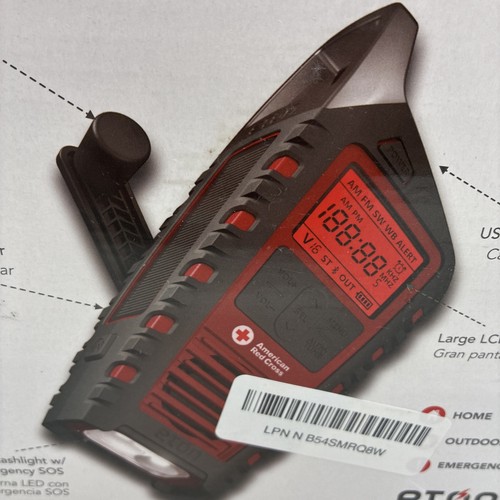 Eton Odyssey Red Cross Multi-Powered All-Band Bluetooth Emergency Radio with RDS - Picture 5 of 13