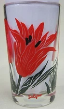 Tulips juice size Peanut Butter Glass Glasses Drinking Kitchen Mauzy 119-5
