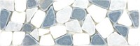 Naturstein Marmormosaik Bruchoptik Anthrazit Grau Weiss BOR-GW19 I 10BordüRen