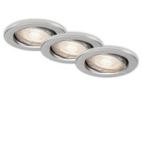 Led Einbauleuchten Schwenkbar 3Er Set GU10 5 W Alu Metall IP23 Ø 8,6 Cm Briloner