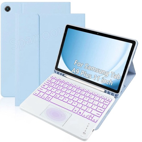 Backlit Touchpad Keyboard Case Cover For Samsung Galaxy Tab A9+ S9 FE S8 S6 Lite - Picture 4 of 36
