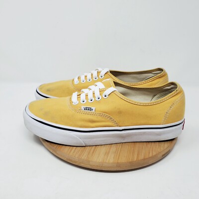 Vans Authentique Femme Baskets Jaune Moutarde Bas Chaussures à