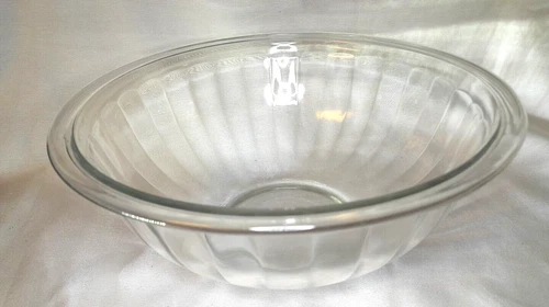 Retro PYREX #325 Clear Fluted Optic Panel Nesting 10" Mixing Bowl 2.5 Quart USA!