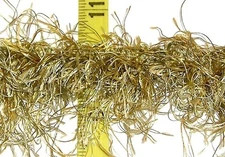 5 Yds Decorator Eyelash Fringe - Fleco Renee - Camel/gold/Greenish gray       B9