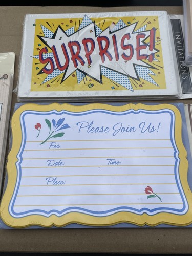 Vintage Invitation and Thank You Cards LOT, BBQ , Surprise, Birthday - Picture 3 of 4