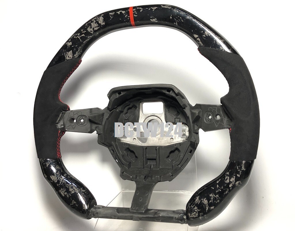 Forged Carbon steering wheel Lamborghini Huracan all model RED ring stitching