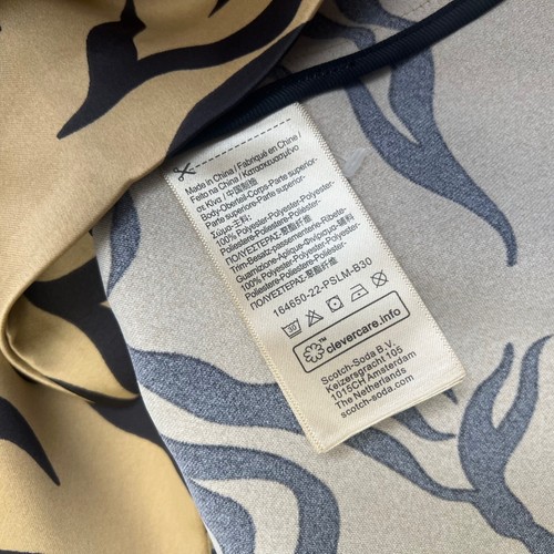 Scotch & Soda Amsterdam Tiger Stripe Blazer Satin Oversized Women's Size Medium - Picture 13 of 14