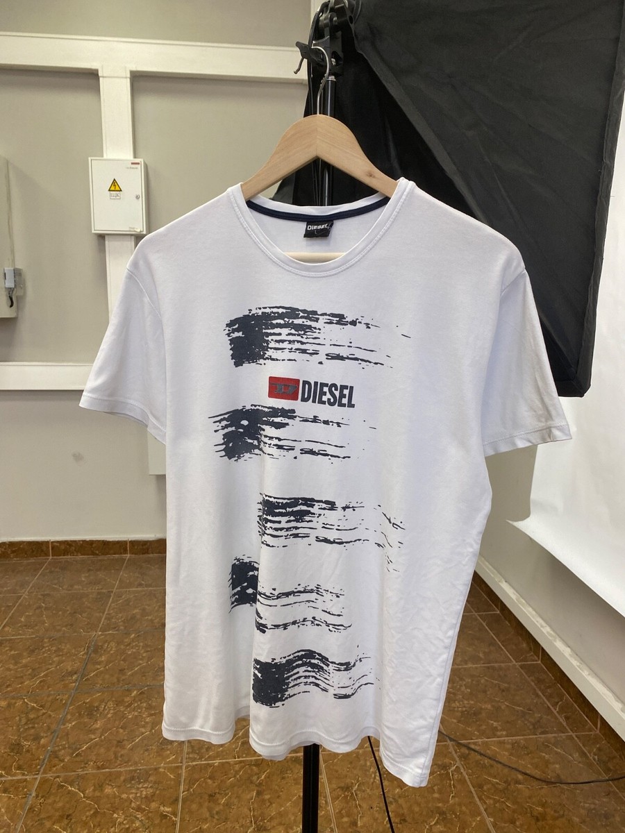 🇺🇸 Vintage 90s Diesel Y2K Big logo T-Shirt Retro Rare size M/L