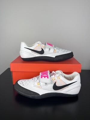 Nike Zoom Rotational 6 White Black Track & Field Throwing Shoes Men US Size 10.5