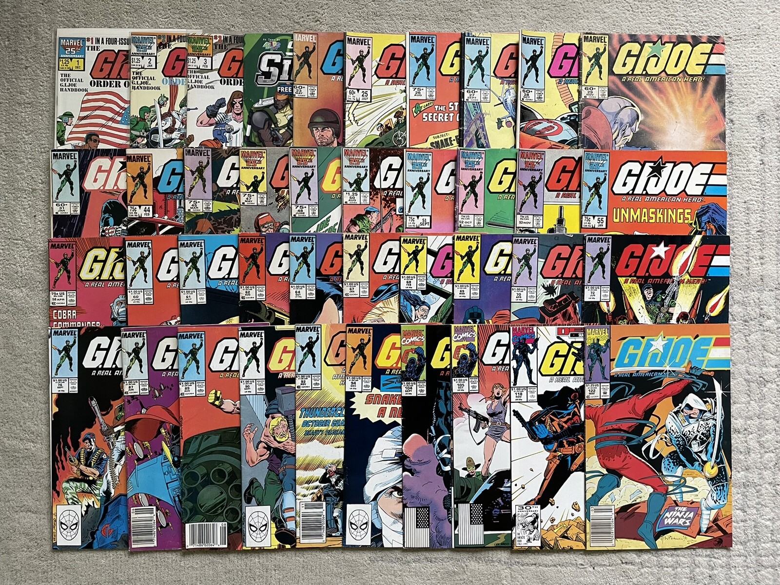 G.I. Joe Comic Lot - Vintage Marvel Lot - 40 Total Books - Ships Free