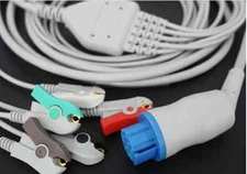 5 Leads GE Datex Ohmeda ECG EKG Cable Compatible AS/3 CS/3 Cardiocap 1/2/5