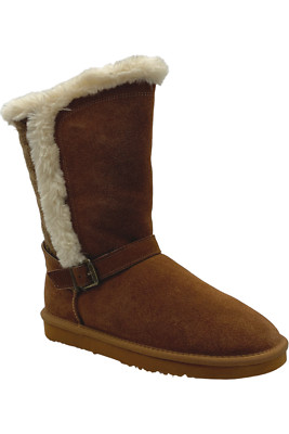 Lamo Water & Stain Resistant Suede Short Boots Selena Chestnut