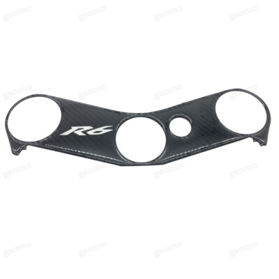 Triple Tree Top Clamp Upper Carbon 3D Sticker Pad Fit 2006-2016 Yamaha YZF-R6