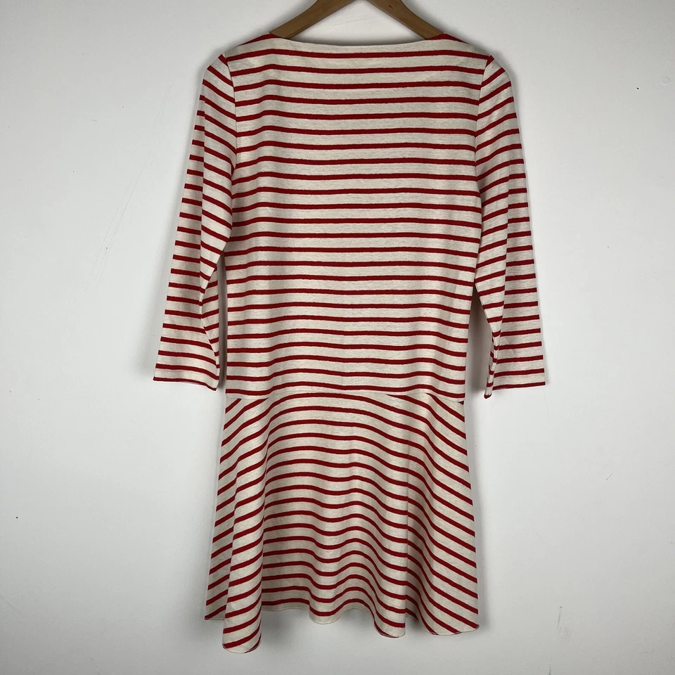 Платье цельнокроеное TORY BURCH с заниженной талией морское льняное - размер XS - Изображение 3 из 4