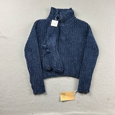 Tommy Bahama Sweater Socks Set Girls Large 10/12 Blue Turtleneck Cropped NWT