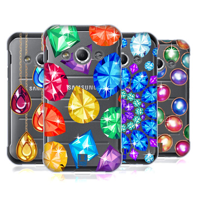 HEAD CASE DESIGNS SPARKLING GEMSTONES SOFT GEL CASE FOR SAMSUNG PHONES 4