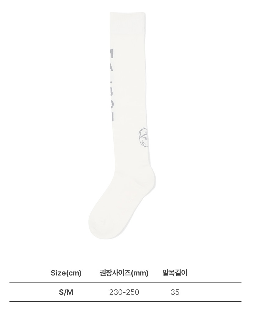 Malbon Golf] Jacquard Knee Socks IVORY (WOMAN) | eBay