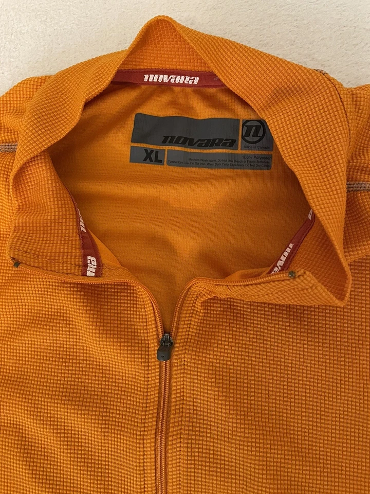 Camisa Novara Para Hombre Bicicleta Ciclismo 1/4 Cremallera Talla XL Bolsillos Traseros Naranja Foto 4 de 4