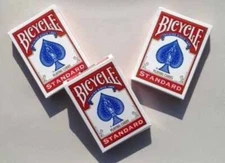 Bicycle 3 Decks RED Playing Cards Games Standard Faces 808 Rider Back Bulk Lot