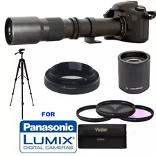 500mm 1000mm HD TELEPHOTO ZOOM LENS FOR  Panasonic Lumix DC-GH5 Mirrorless