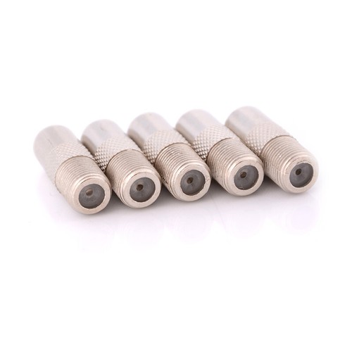 5x F Type Female To TV Aerial RF Coaxial Male Connector Adapter Plug. A^JF - Photo 8/8
