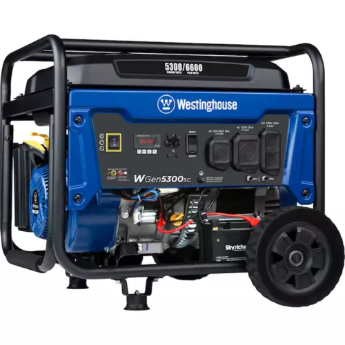 Westinghouse 6,600-W Portable Gas Powered Generator w/ Electric Start, CO Sensor