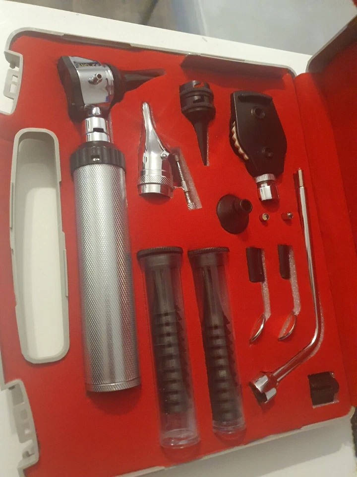 HNO Opthalmoskop Otoskop Nasenkehlkopf Diagnose  ENT  Set Specula  2 Birne EXtra - Bild 4 von 4