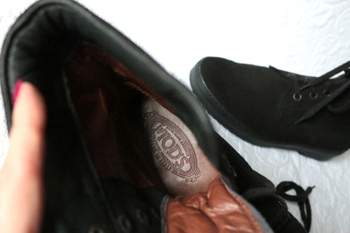 Tod‘s Stiefelletten Nubuk-Leder Schwarz Schnürung 37 NEUW - Bild 4 von 14