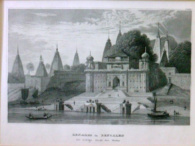 Benares in Bengalen, Die heilige Stadt der Hindus, Ansicht der Tempelanlage vom
