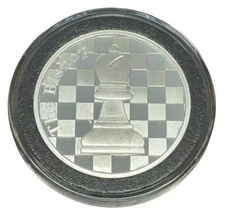 Chess Coin - The Bishop: 1 Troy Oz .999 Silver Round - 1 9/16 in. Dia. 