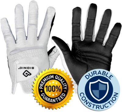 New Bionic RelaxGrip 2.0 Golf Men's Glove Durable Black Palm 2-3 Day Ship