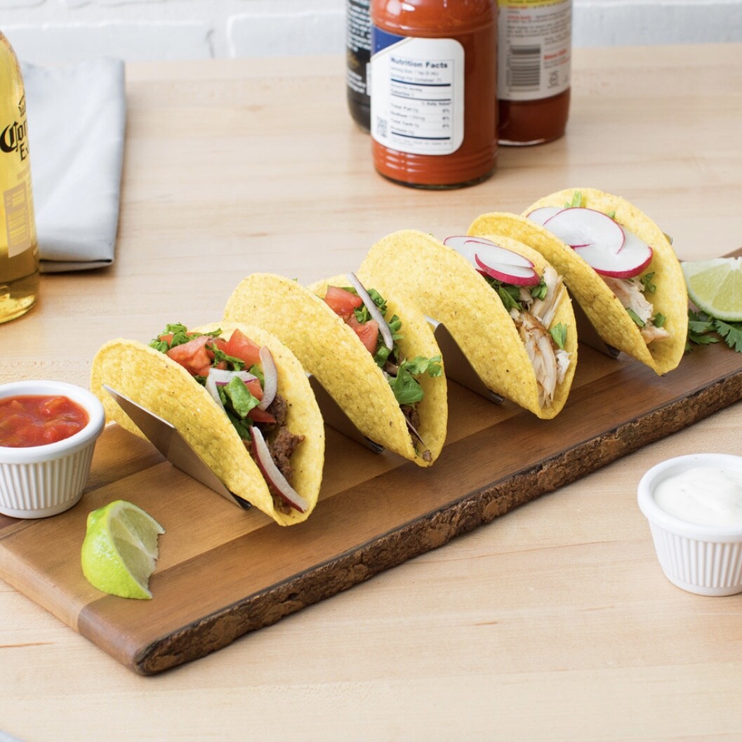 激レア！TACO SLOT 3枚パネルセット Stainless Steel Taco Holder Stand Taco Tray with 3 or 4