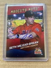 Signed 2023 Modesto Nuts Seth Mejias-Brean Mariners Minor League Autographed