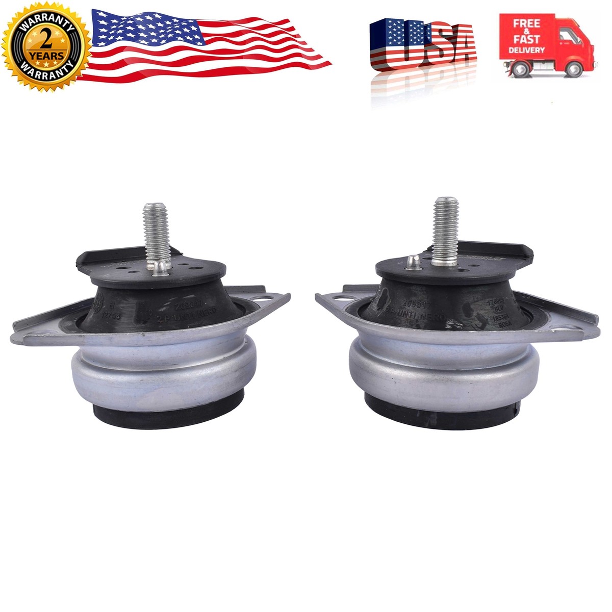 Pair Engine Mounts Fits Maserati GranTurismo Cabrio Quattroporte
