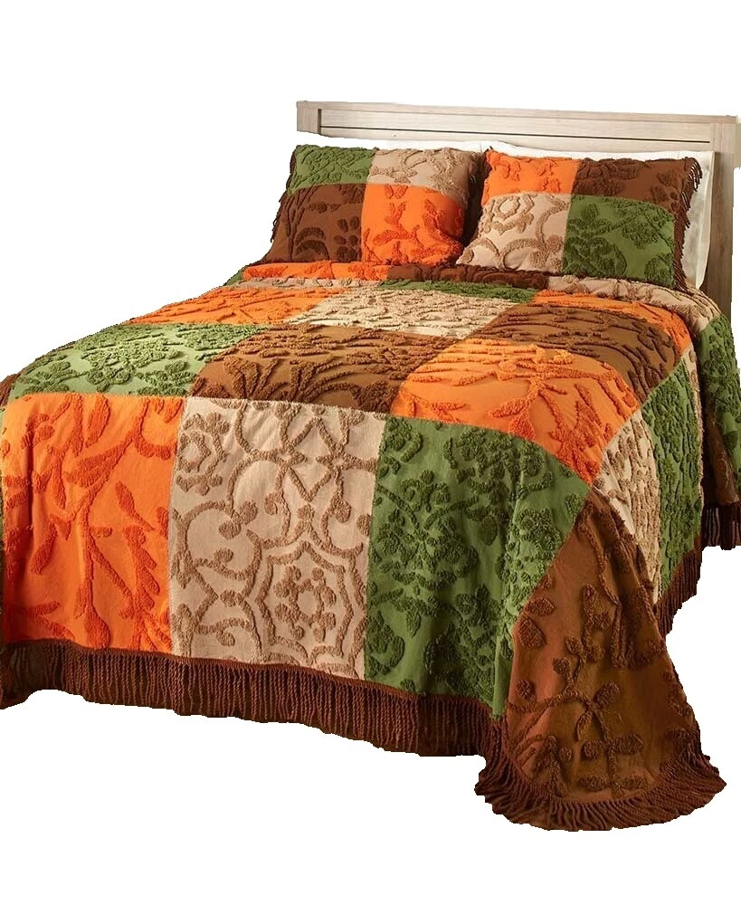 Chenille Multicolor Patchwork Quilts, colchas y cobertores para cunas