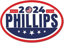 Dean Phillips 2024 Democratic Party Political Election Magnet Decal, 4x6 inches