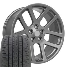 22 Rims Tires Fit Dodge Ram Srt Gunmetal Wheels Bda Tires 2223 22 Rims Tires Fit Dodge Ram Srt Gunmetal Wheels Bda Tires 2223