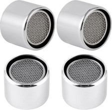 4 PCS Faucet Aerator, Kitchen Sink Faucet Aerator Adapter with Solid Brass Shell