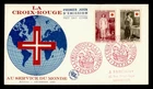 DR WHO 1956 FRANCE FDC RED CROSS SEMI POST COMBO M81258