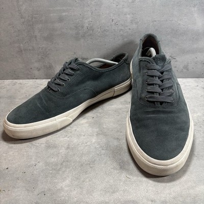 Frye Ludlow Mens 12 Sneakers Canvas Green Leather Suede Lace Up Casual Shoes