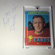 1971 Topps Larry Wilson St. Louis Cardinals All-Star   #20 MISALIGNED