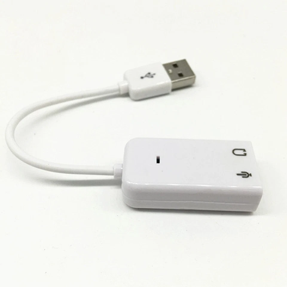 2 STÜCKE USB 2.0 Sound Virtual 7.1 Kanal Audio 3D Adapter mit Kabelleitung für - Bild 2 von 4