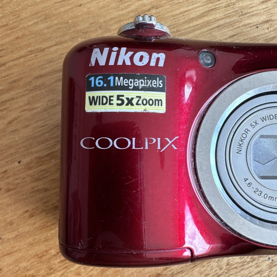 Nikon COOLPIX A10 Red 16.1MP 5x Zoom Compact Digital Camera from Japan - image 2 of 4